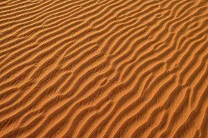 Uninhabited Sand Dune Landscape Drucke: Sand ripples, texture on a sanddune