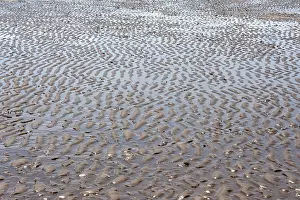 Low Tide Beach Scene Drucke: Sand structure at low tide, Atlantic Coast
