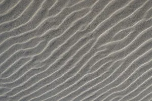 Close Up Sand Texture Drucke: Sand structure, wind ripples, beach, Denmark