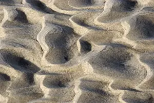Wind Shaped Sand Formations Drucke: Sand structures, created by waves and wind