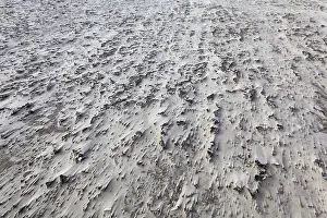 Deserted German Beach Drucke: Sand structures, North Sea beach