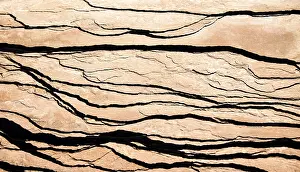 US American Desert Landscapes Drucke: Sandstone rocks, structure, detail