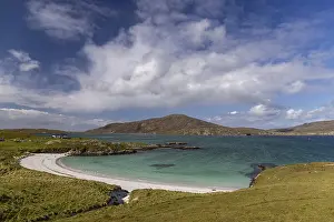 Outer Hebrides Coast Drucke: Sandy beach beach in the strait