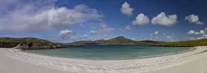 Northern Europe Beaches Drucke: Sandy beach beach in the strait