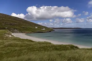 Northern Europe Beaches Drucke: Sandy beach beach in the strait