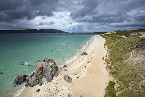 Scotland Beach Drucke: Sandy beach and cliffs at Cape Balnakeil