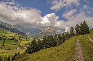 Switzerland Mountain Landscape Drucke: Santis and Wildhuser Schafberg