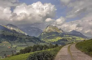 Switzerland Mountain Landscape Drucke: Santis and Wildhuser Schafberg
