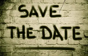 Abstract Symbol Image Drucke: Save The Date Concept