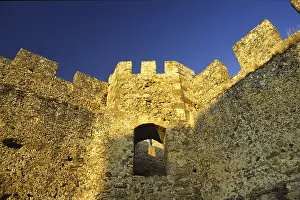 Castle Stone Wall History Drucke: Scan, interior, corner tower, battlements