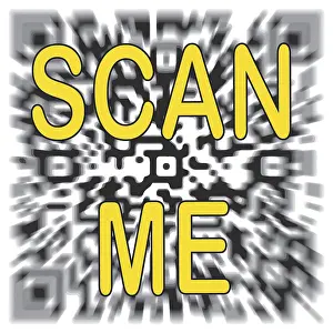 Electronic Communication Device Drucke: Scanning qr-code abstraction