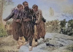 Historical Reproduction Drucke: Scene from the Battle of Woerth