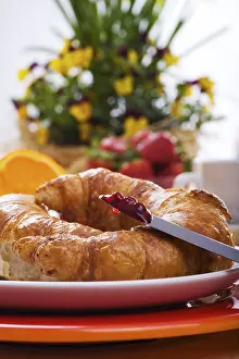 Fruit Still Life Images Drucke: Scene of breakfast at home
