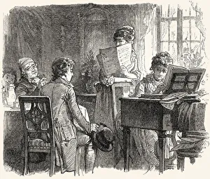 Johann Wolfgang Von Goethe Artwork Drucke: Scene from HERMANN AND DOROTHEA