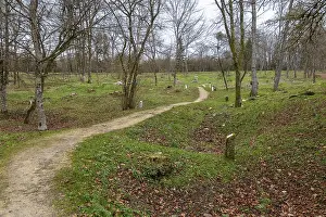 Drucke von Die Landschaft um Fleury-devant-Douaumont, eine Gemeinde im Département Meuse in Grand Est im Nordosten Frankreichs Maas Drucke: Landschaft um Fleury-devant-Douaumont