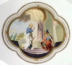 Drucke von Szenen aus dem Leben des hl. Petrus, die Fresken an der Decke der Klosterkirche St. Johann in Ursberg, Deutschland Malerei Drucke: Szenen aus dem Leben des hl. Petrus