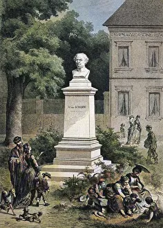 Traditional Crafts Europe Drucke: The Schadow Monument in Duesseldorf