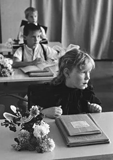 Schulneulinge in Leipzig der DDR