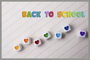 Back To School Concept Drucke: Back to school wording as educational concept