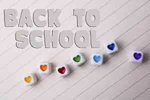 Back To School Concept Drucke: Back to school wording as educational concept