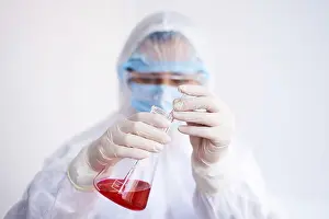 Healthcare Professional Drucke: The scientist conducts laboratory experiments