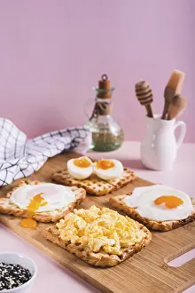 Homemade Breakfast Ideas Drucke: Scrambled egg, poached egg, fried egg