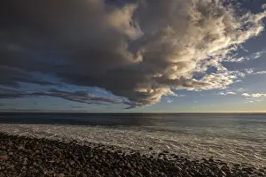 Southern Europe Evening Atmosphere Drucke: Sea and dramatic cloud atmosphere