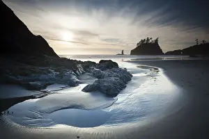 Second Beach Rock Formation Drucke: Sea stack on Second Beach in Olympic National Park