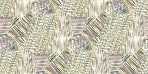 Modern Decorative Item Drucke: Seamless abstract stripes pattern in colors
