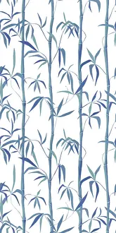 Asian Decorative Item Drucke: A seamless bamboo vector pattern