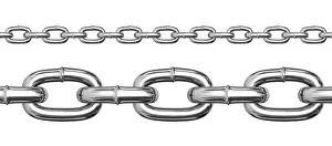 Plain Colored Background Drucke: Seamless chains isolated on white background