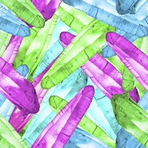 Multicoloured Rock Formations Drucke: Seamless pattern. Multicolored crystals of quartz
