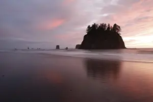 Pacific Ocean Landscape Drucke: Second Beach at La Push, Olympic Coast