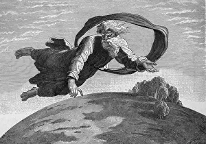Historical Biblical Scenes Drucke: Second day of creation, The first days of creation