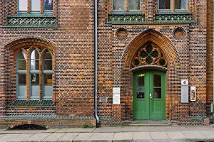 Northern Germany Cultural Monument Drucke: Former secondary school from 1875