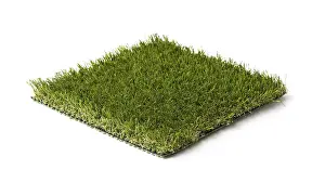 Artificial Turf Grass Drucke: Section of artificial turf grass isolated on white background