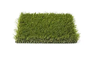 Artificial Turf Grass Drucke: Section of artificial turf grass isolated on white background