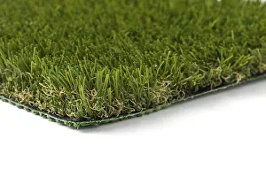 Artificial Turf Grass Drucke: Section of artificial turf grass on white background