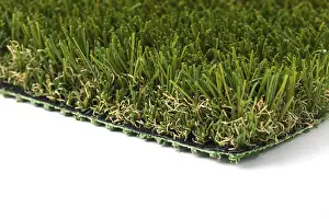 Close Up Grass Drucke: Section of artificial turf grass on white background
