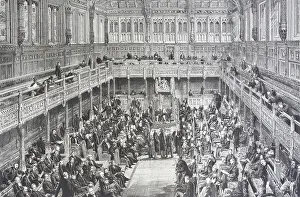 Northern Europe Historical Image Drucke: A section in the House of Commons take the narrators at the table