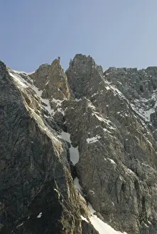 Tyrol Austria Mountains Drucke: Section of the Laliderer Waende
