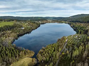 Baden Wurttemberg Water Scene Drucke: The Seebach flows into the Titisee