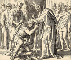 Biblical Figure Depictions Drucke: The Selection of Joshua, Old Testament