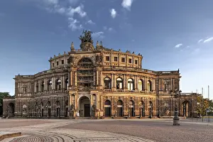 Dresden Cityscape Drucke: Semper Opera from outside in Dresden