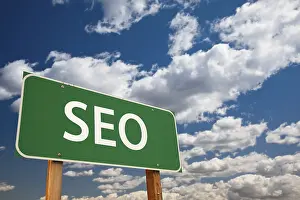 Green Road Sign Concept Drucke: SEO, search engine optimization