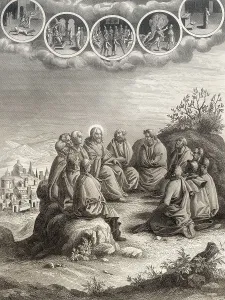 Historical Christianity Depiction Drucke: Sermon on the Mount, Anger should be restrained
