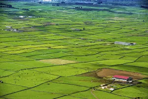 Portugal Landscape Photography Drucke: Serra do Cume Viewpoint overlooking the patchwork