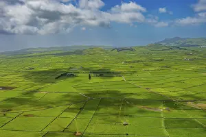 Azores Portugal Drucke: Serra do Cume Viewpoint overlooking the patchwork