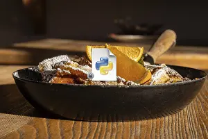 European Breakfast Food Drucke: Serving of Austrian Kaiserschmarrn