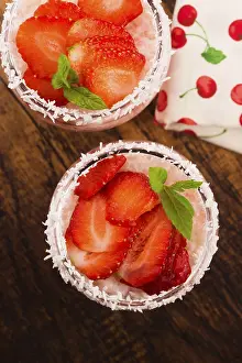 No People Meal Ideas Drucke: A serving of strawberry over tapioca and jelly